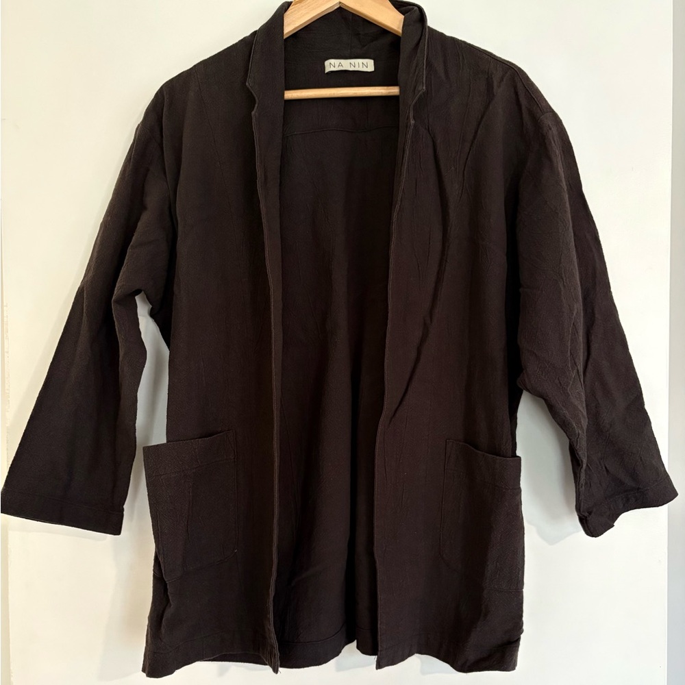 NANIN Black Open Front blazer